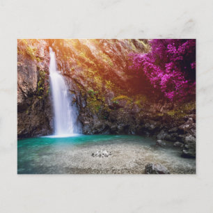 Kristallwasserfall-Lagune Postkarte
