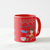 Kristallwasserfeier leuchtend rot tasse (VorderseiteRechts)