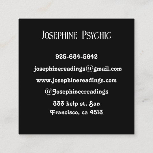 Kristallweltraum Galaxie Sterne Tarot Quadratische Visitenkarte (Rückseite)