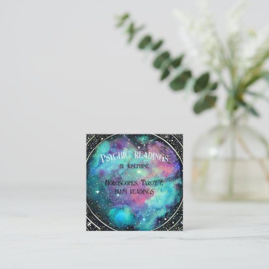Kristallweltraum Galaxie Sterne Tarot Quadratische Visitenkarte (Stehend Vorderseite)
