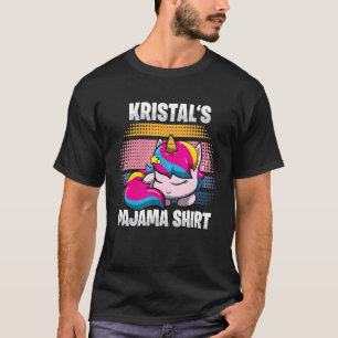 Kristal's Pajama Personalisiertes Schlafen T-Shirt