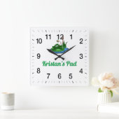 Kristans Pad-Square-Uhr Quadratische Wanduhr (Zuhause)