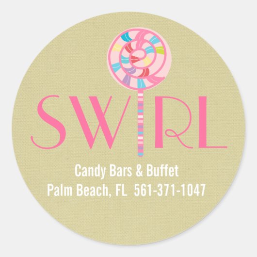 Krista's SWIRL-Aufkleber Runder Aufkleber (Vorderseite)
