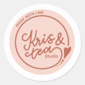 Kristea Logo-Sticker Runder Aufkleber (Vorderseite)