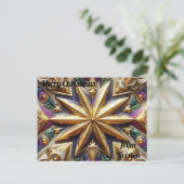 KRISTEN ~ CHRISTMAS ~ 3D-Sternmuster ~ Postkarte (Stehend Vorderseite)