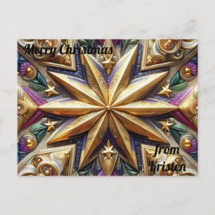 KRISTEN ~ CHRISTMAS ~ 3D-Sternmuster ~ Postkarte