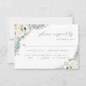 Kristen Elegant Boho Greenery Meal Choice Hochzeit RSVP Karte (Vorderseite)