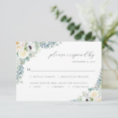 Kristen Elegant Boho Greenery Meal Choice Hochzeit RSVP Karte (Stehend Vorderseite)