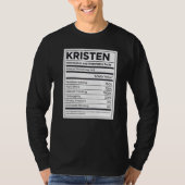 Kristen Ernährungsinformationen Problem lösen T-Shirt (Vorderseite)