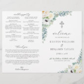 Kristen Katholic Wedding Mass Zeremony Program (Vorderseite)