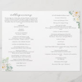 Kristen Katholic Wedding Mass Zeremony Program (Rückseite)