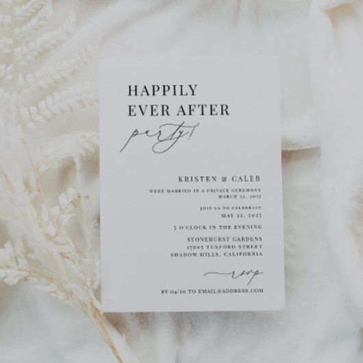 KRISTEN Minimalistisch glücklich immer nach dem Pa Einladung