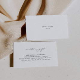 KRISTEN Minimalistisch Wedding a Note on Gifts Begleitkarte