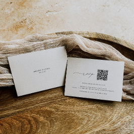 KRISTEN Minimalistisch Wedding QR Code RSVP Karte