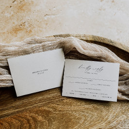 KRISTEN Minimalistische Mahlzeiten RSVP Karte