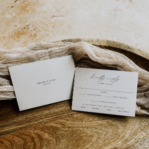 KRISTEN Minimalistische Mahlzeiten RSVP Karte