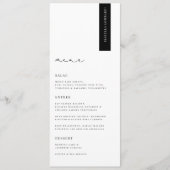 KRISTEN Modern Wedding Platzkarte Menu Menükarte (Vorderseite)