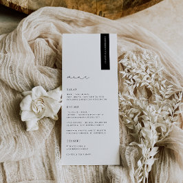 KRISTEN Modern Wedding Platzkarte Menu Menükarte