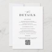 KRISTEN Moderne Minimalistische All-in-One-Hochzei Einladung (Rückseite)