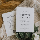 KRISTEN Moderne Minimalistische All-in-One-Hochzei Einladung