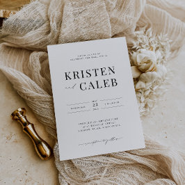 KRISTEN Moderne Minimalistische Hochzeit Einladung