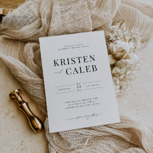 KRISTEN Moderne Minimalistische Hochzeit Einladung