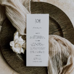 KRISTEN Moderne Minimalistische Hochzeit Menükarte<br><div class="desc">KRISTEN Modernes Minimalistisch,  Dinner Setting Doodle,  Hochzeitsmenü.</div>