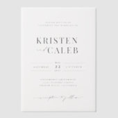 KRISTEN Moderne Minimalistische Hochzeit Pergament Einladungen (Vorderseite)
