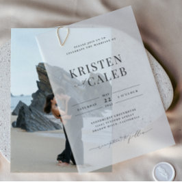KRISTEN Moderne Minimalistische Hochzeit Pergament Einladungen