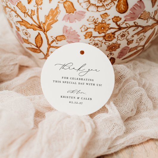 KRISTEN Moderne Minimalistische Hochzeit Vielen Da Geschenkanhänger