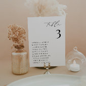 KRISTEN Moderne Minimalistische Tischnummer Card