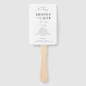 KRISTEN Modernes Minimalistisches Hochzeitsprogram Fächer (Vorderseite)