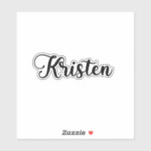 Kristen Name - Handgeschriebene Kalligrafie Aufkleber (Blatt)