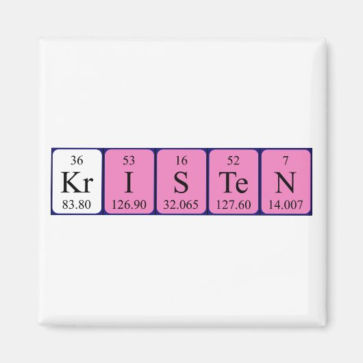 Kristen Periodenmagnet Magnet (Vorne)