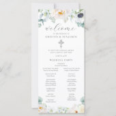 Kristen White Katholic Wedding Zeremony Program (Vorderseite)