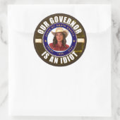 Kristi Noem ist Idiot Runder Aufkleber (Tasche)