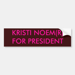 KRISTI NOEM (R) FÜR PRÄSIDENTEN AUTOAUFKLEBER