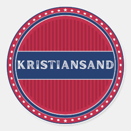 Kristiansand City Pride Emblem Norwegische Identit Runder Aufkleber