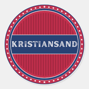 Kristiansand City Pride Emblem Norwegische Identit Runder Aufkleber