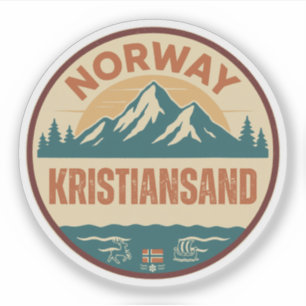Kristiansand, Norwegen Norway Aufkleber