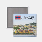 Kristiansund Norwegen Magnet (Vorderseite/Rückseite)