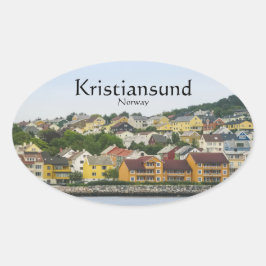 Kristiansund Norwegen Ovaler Aufkleber