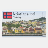 Kristiansund Norwegen Rechteckiger Aufkleber (Vorderseite)