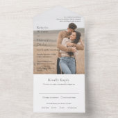 Kristin Foto Moderne Hochzeit All In One Einladung (Innen Boden)