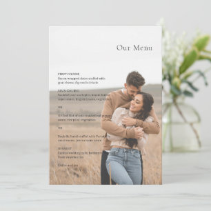 Kristin Foto Moderne Hochzeit Menükarte