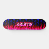Kristin Skateboard-Rosafeuer und Flammenentwurf Skateboard (Horizontal)