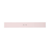 Kristina Elegant Simple Monogram Pastel Pink Einladungsbanderole (Flach)