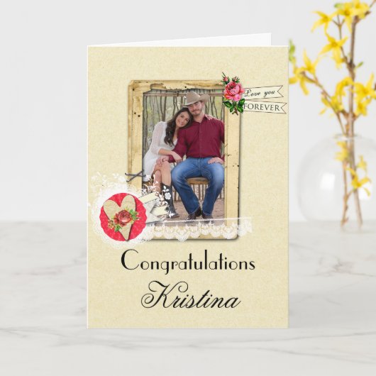 Kristina und Tschad Karte (Gelbe Blume)