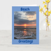 ****KRISTMAS GREETINS VOM STRAND**** KARTE (Gelbe Blume)