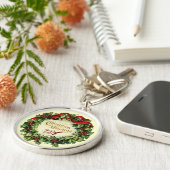 KRISTMAS MIT MISTLETOS UND HOLLY BERRIES SCHLÜSSELANHÄNGER (Seite)